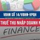 VBHN số 14/VBHN-VPQH về Luật thuế TNDN