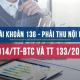 Tài khoản 136 theo thông tư 200 và theo thông tư 133