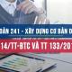 Tài khoản 241 theo thông tư 200 và theo thông tư 133