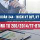 Tài khoản 344 theo Thông tư 200 năm 2014 của BTC