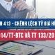 Tài khoản 413 theo thông tư 200 và theo thông tư 133