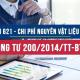 Tài khoản 621 theo Thông tư 200 năm 2014 mới nhất