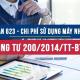 Tài khoản 623 theo Thông tư 200 năm 2014