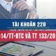 Tài khoản 228 theo Thông tư 200 và Thông tư 133