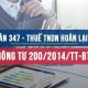 Tài khoản 347 theo Thông tư 200 năm 2014