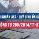 Tài khoản 357 theo Thông tư 200 năm 2014
