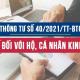 Thông tư số 40/2021/TT-BTC hướng dẫn thuế đối với hộ và cá nhân kinh doanh