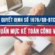 Quyết định số 1676/QĐ-BTC về 5 chuẩn mực kế toán công đợt 1